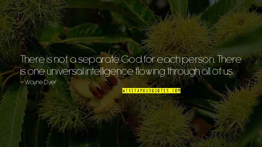 Universal Intelligence Quotes By Wayne Dyer: There is not a separate God for each