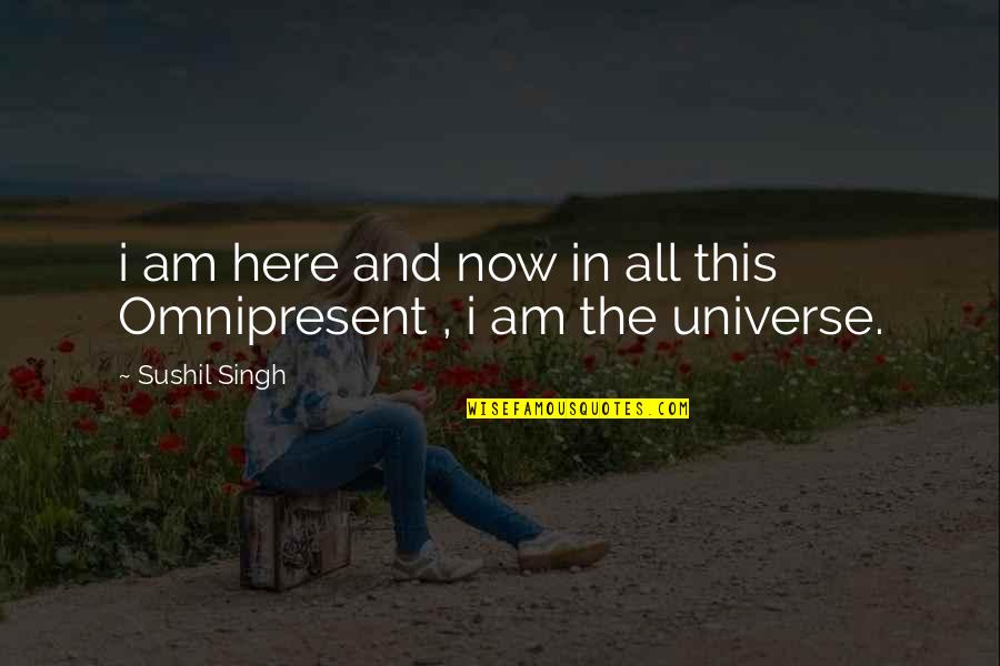 Universe And Life Quotes By Sushil Singh: i am here and now in all this