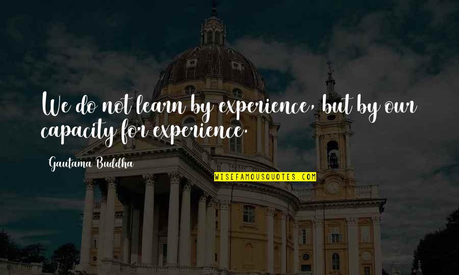 Universe Blessings Quotes By Gautama Buddha: We do not learn by experience, but by