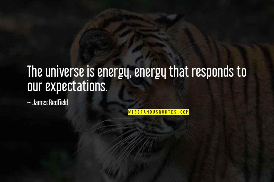 Universe Energy Quotes By James Redfield: The universe is energy, energy that responds to