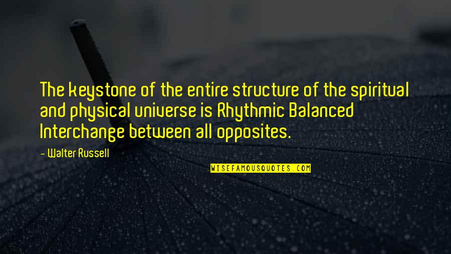 Universe Spiritual Quotes By Walter Russell: The keystone of the entire structure of the