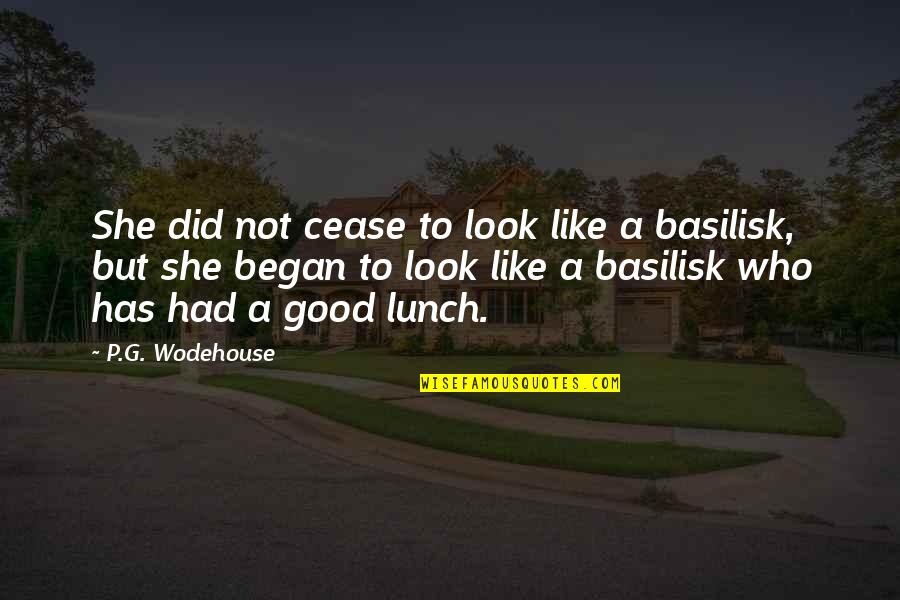 Universitario Vs Sporting Quotes By P.G. Wodehouse: She did not cease to look like a Universitario Vs Sporting Quotes By P.G. Wodehouse: She did not cease to look like a