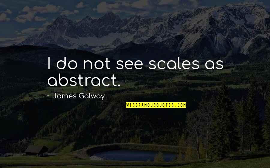 University Of Kansas Basketball Quotes By James Galway: I do not see scales as abstract.