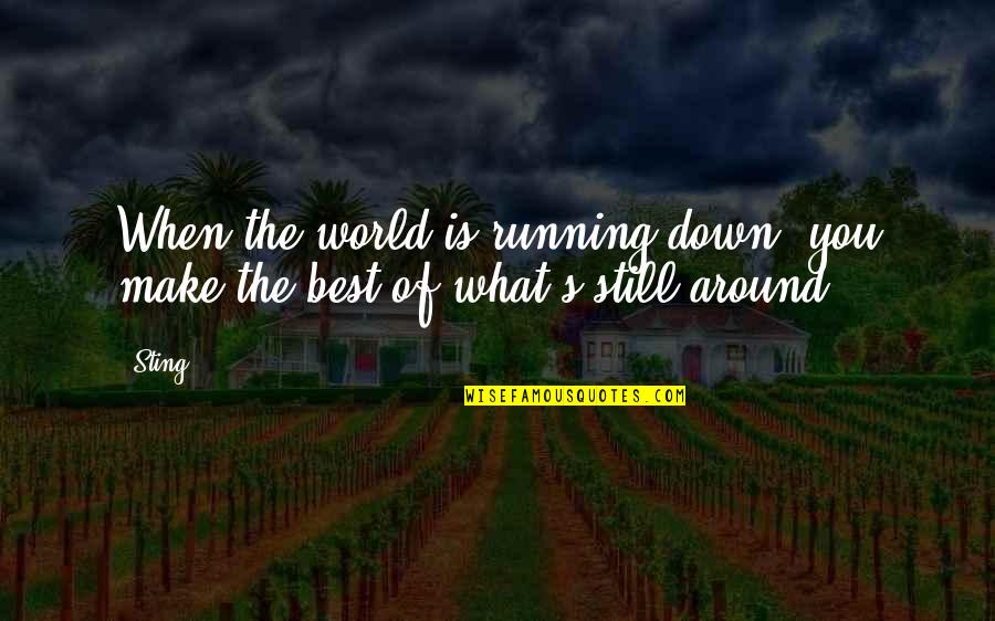 Unknit Quotes By Sting: When the world is running down, you make