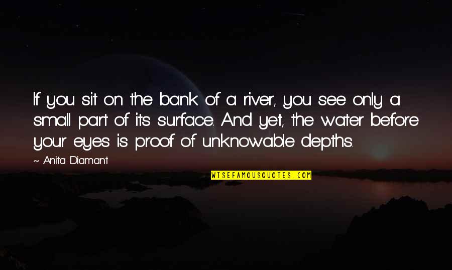Unknowable Quotes By Anita Diamant: If you sit on the bank of a