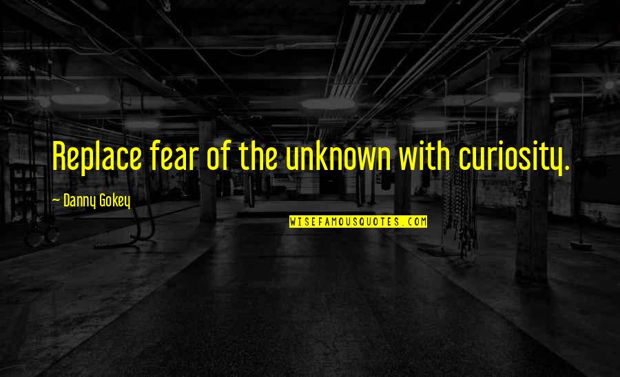 Unknown Fear Quotes By Danny Gokey: Replace fear of the unknown with curiosity.