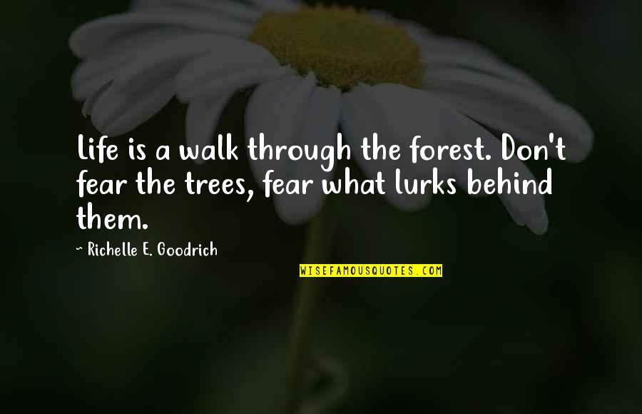 Unknown Fear Quotes By Richelle E. Goodrich: Life is a walk through the forest. Don't