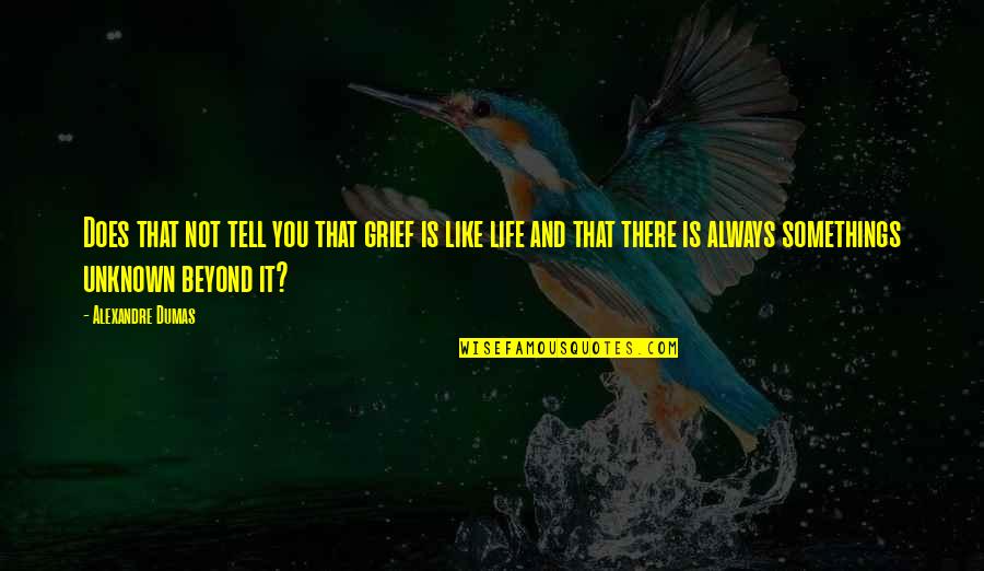 Unknown Life Quotes By Alexandre Dumas: Does that not tell you that grief is
