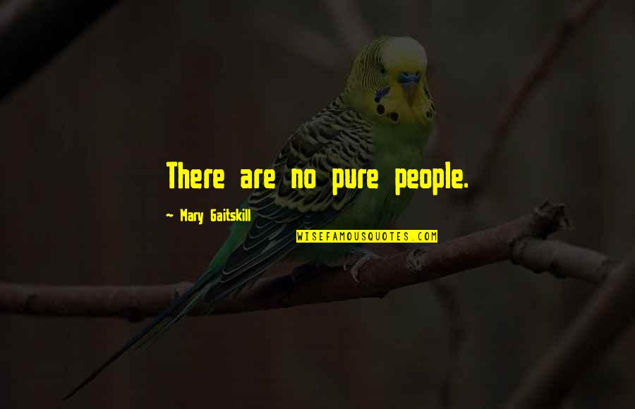Unladen Quotes By Mary Gaitskill: There are no pure people.