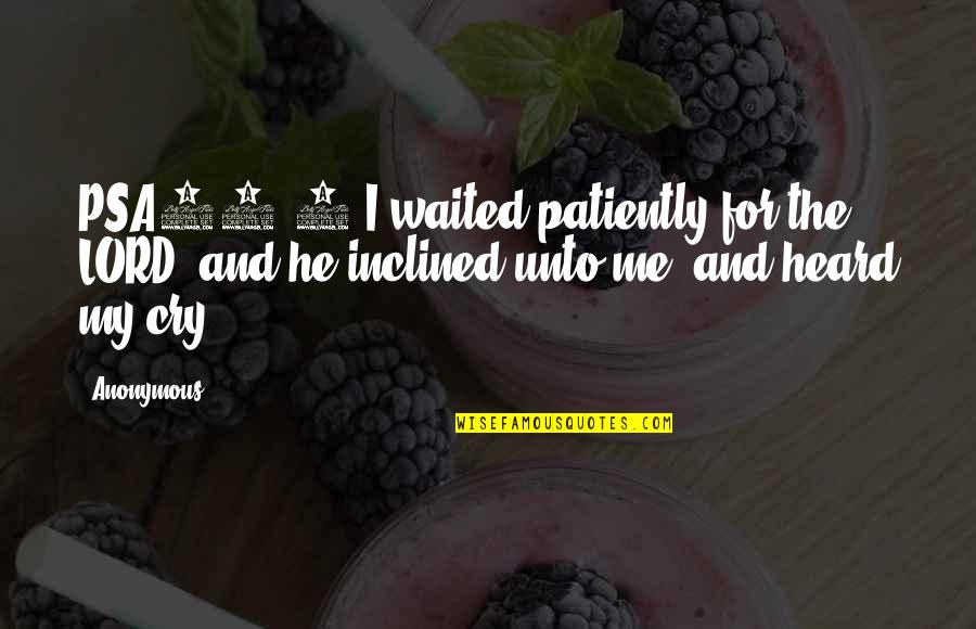 Unlined Balconette Quotes By Anonymous: PSA40.1 I waited patiently for the LORD; and