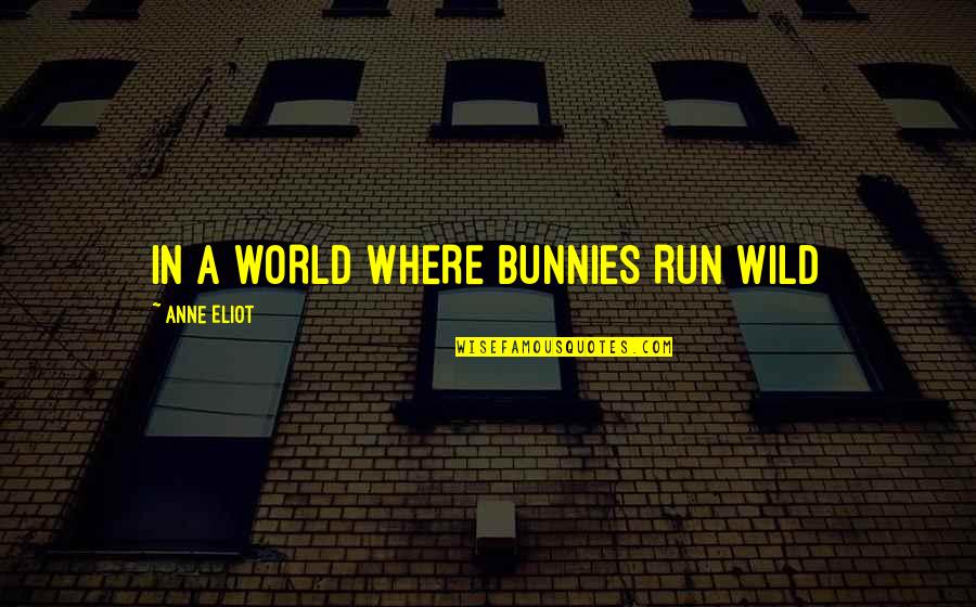 Unmaking Quotes By Anne Eliot: IN A WORLD WHERE BUNNIES RUN WILD