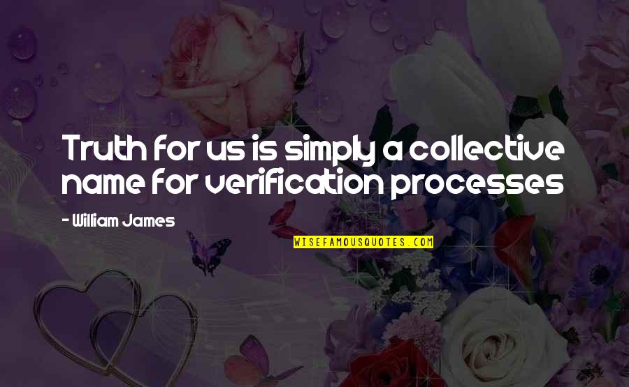 Unmenschen Quotes By William James: Truth for us is simply a collective name