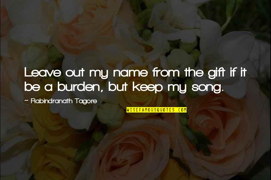 Unobtrusive Quotes By Rabindranath Tagore: Leave out my name from the gift if