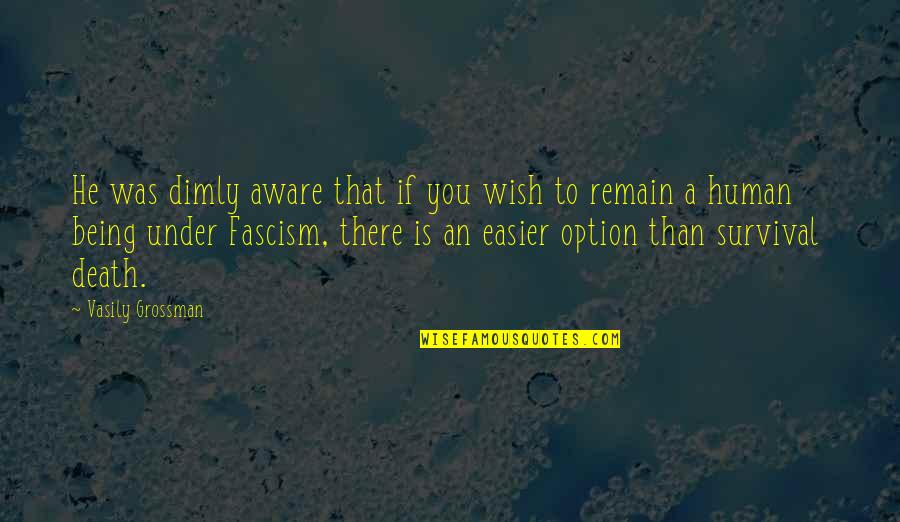 Unordentlichkeit Quotes By Vasily Grossman: He was dimly aware that if you wish