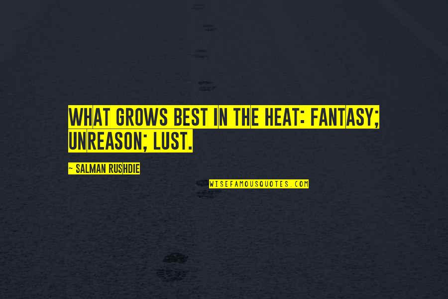 Unreason Quotes By Salman Rushdie: What grows best in the heat: fantasy; unreason;