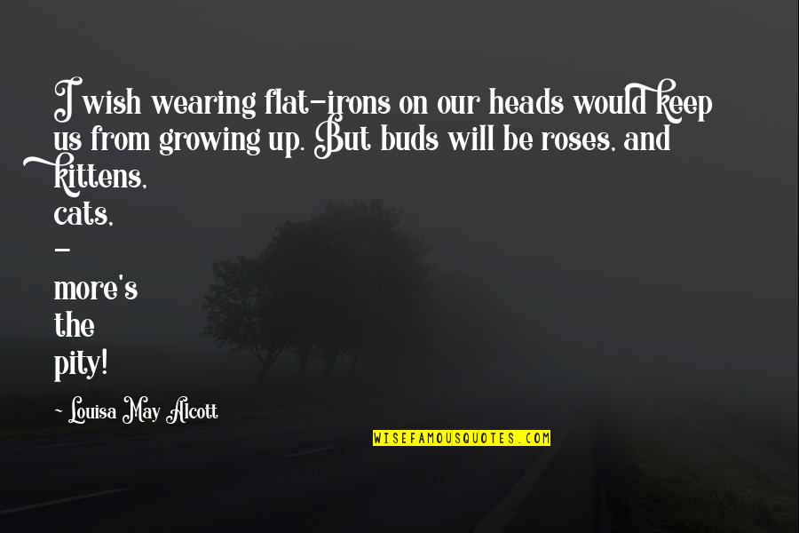 Unreliable Father Quotes By Louisa May Alcott: I wish wearing flat-irons on our heads would