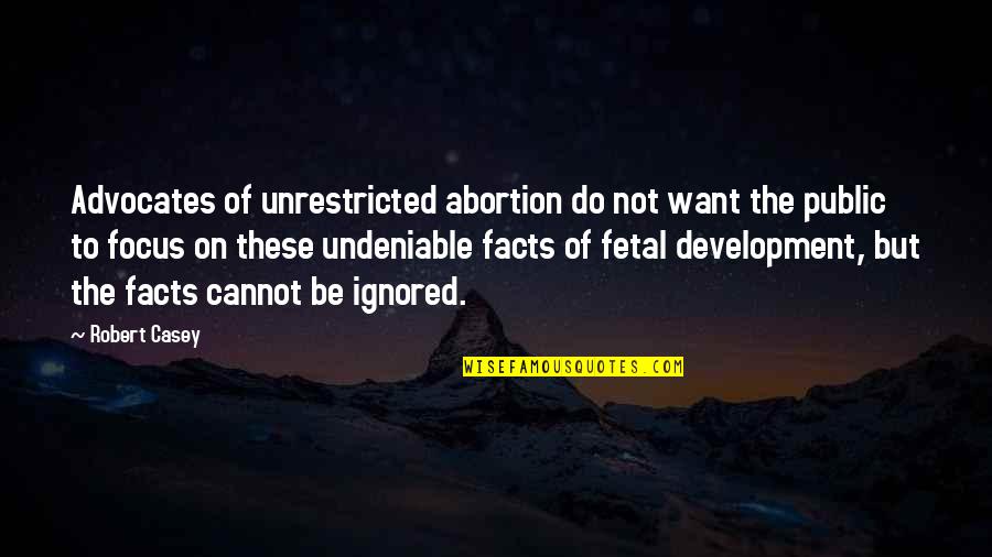 Unrestricted Quotes By Robert Casey: Advocates of unrestricted abortion do not want the