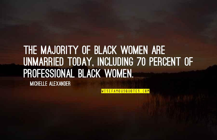 Unrobbable Backpack Quotes By Michelle Alexander: The majority of black women are unmarried today,