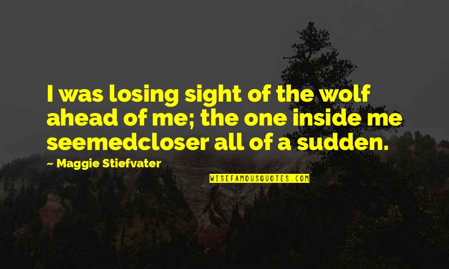 Unsavory Characters Quotes By Maggie Stiefvater: I was losing sight of the wolf ahead Unsavory Characters Quotes By Maggie Stiefvater: I was losing sight of the wolf ahead