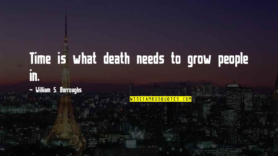 Unscrewed Book Quotes By William S. Burroughs: Time is what death needs to grow people