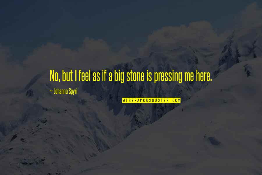 Unsever Quotes By Johanna Spyri: No, but I feel as if a big