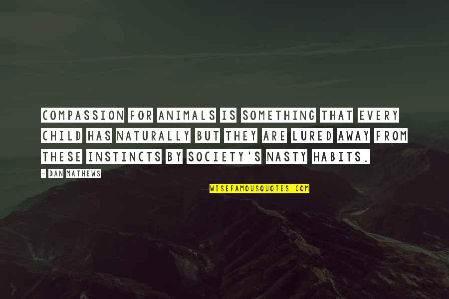 Unshrinkable Shirts Quotes By Dan Mathews: Compassion for animals is something that every child