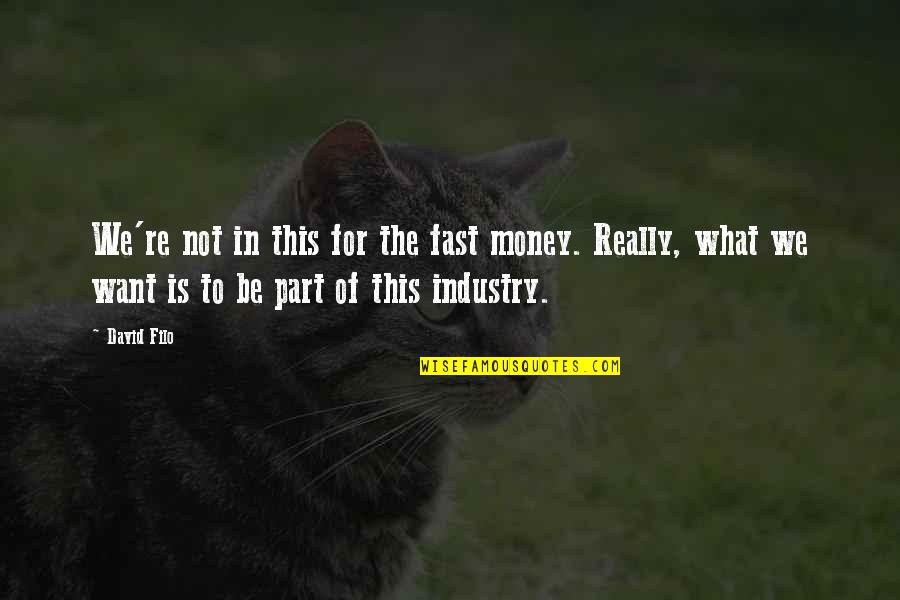 Unsounded Deviantart Quotes By David Filo: We're not in this for the fast money. Unsounded Deviantart Quotes By David Filo: We're not in this for the fast money.