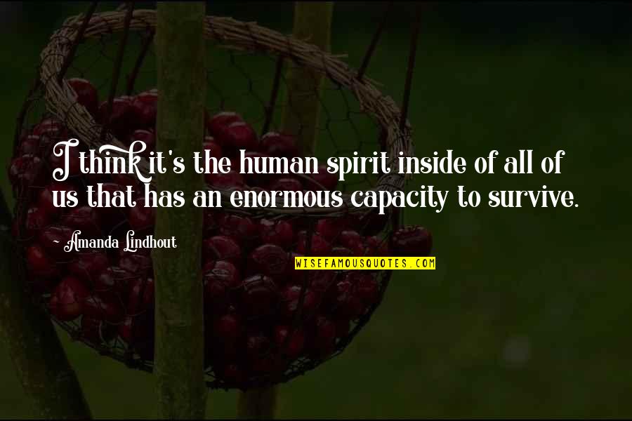 Unspeaking Crossword Quotes By Amanda Lindhout: I think it's the human spirit inside of