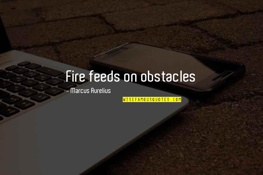 Unspoken Thoughts Quotes By Marcus Aurelius: Fire feeds on obstacles