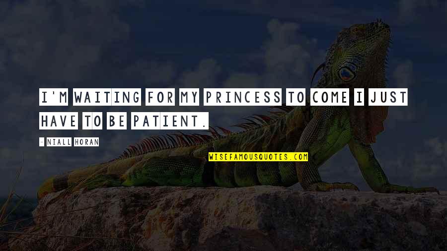 Unsprung Mass Quotes By Niall Horan: I'm waiting for my princess to come I