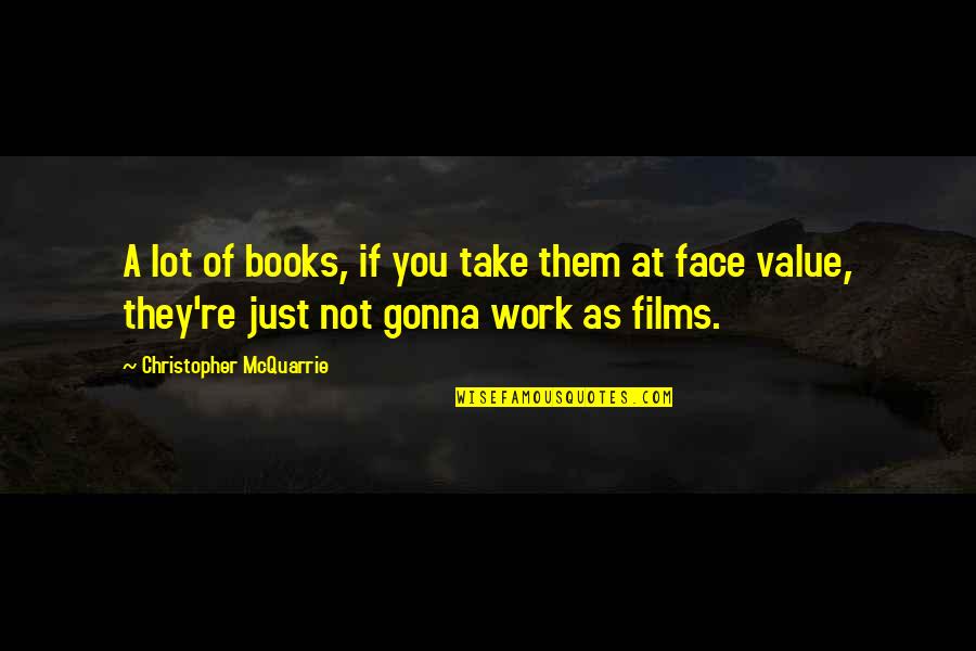 Unsupportable Quotes By Christopher McQuarrie: A lot of books, if you take them