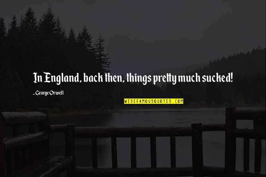 Unsuppressed 300 Quotes By George Orwell: In England, back then, things pretty much sucked!
