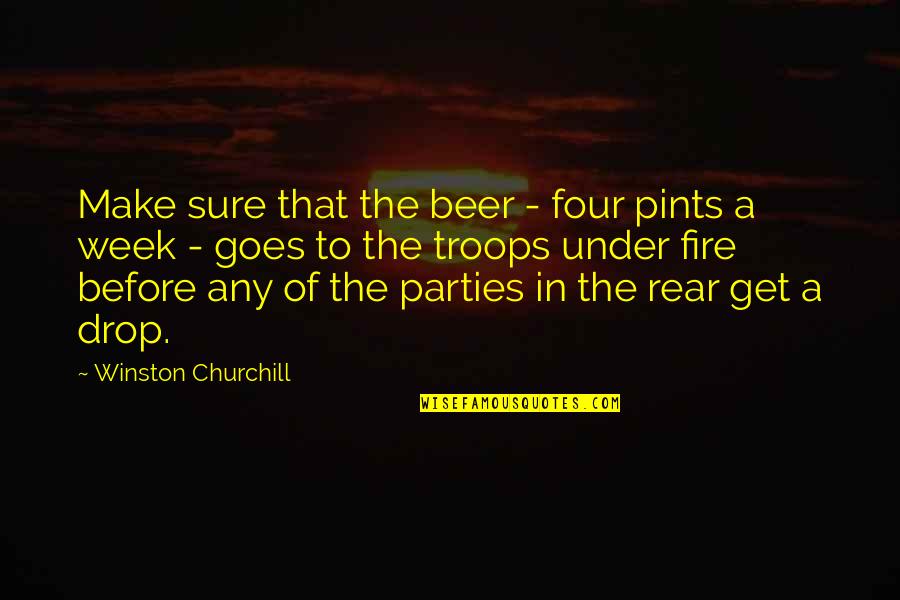 Unsure Feeling Quotes By Winston Churchill: Make sure that the beer - four pints