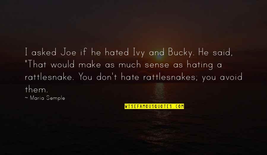 Untangling Doll Quotes By Maria Semple: I asked Joe if he hated Ivy and