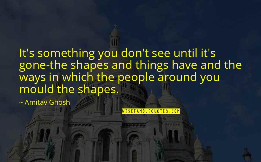 Until You Were Gone Quotes By Amitav Ghosh: It's something you don't see until it's gone-the Until You Were Gone Quotes By Amitav Ghosh: It's something you don't see until it's gone-the