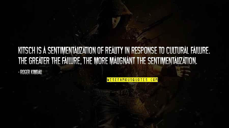 Unusuals Tv Quotes By Roger Kimball: Kitsch is a sentimentalization of reality in response Unusuals Tv Quotes By Roger Kimball: Kitsch is a sentimentalization of reality in response