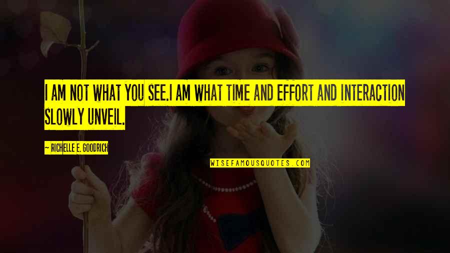 Unveil'd Quotes By Richelle E. Goodrich: I am not what you see.I am what