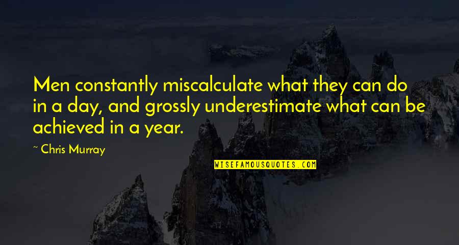 Unverifiable Thesaurus Quotes By Chris Murray: Men constantly miscalculate what they can do in