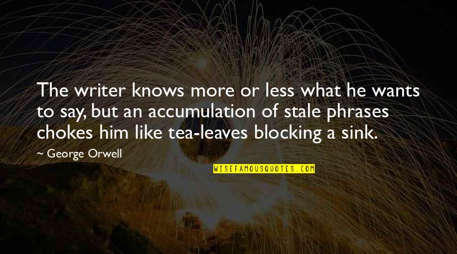 Unwind Theme Quotes By George Orwell: The writer knows more or less what he