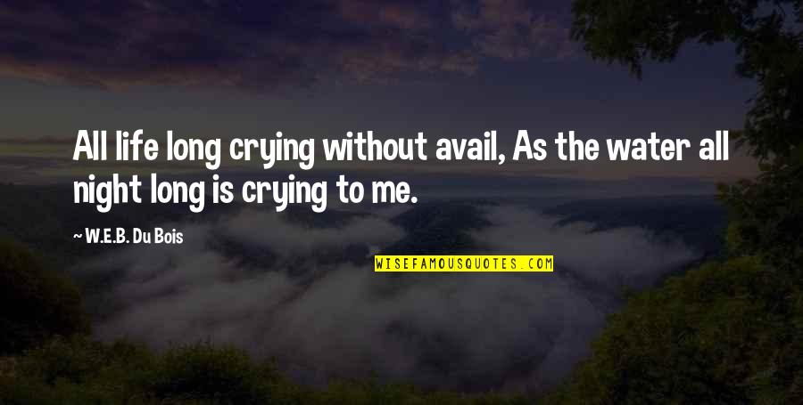 Up All Night Crying Quotes By W.E.B. Du Bois: All life long crying without avail, As the