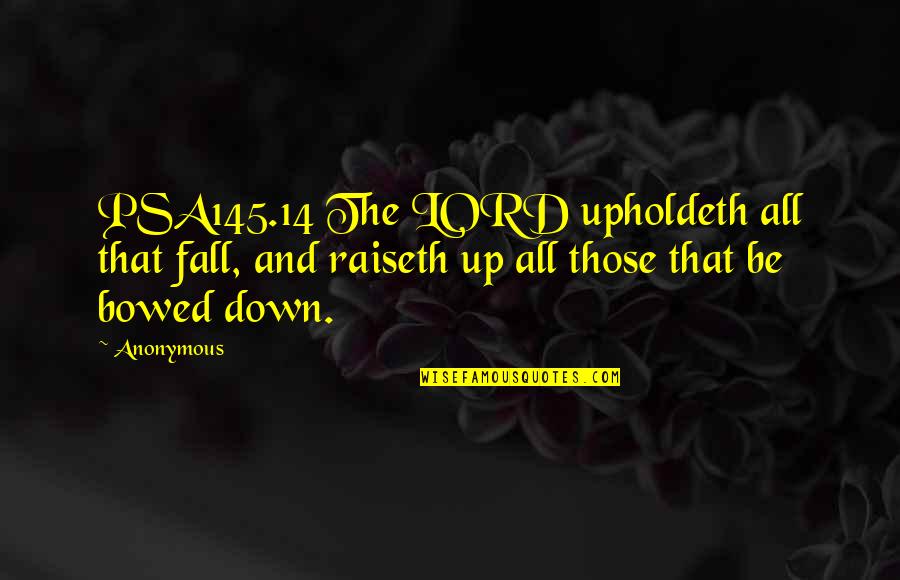 Up And Down Quotes By Anonymous: PSA145.14 The LORD upholdeth all that fall, and