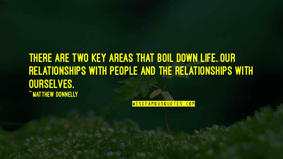 Up And Down Relationships Quotes By Matthew Donnelly: There are two key areas that boil down