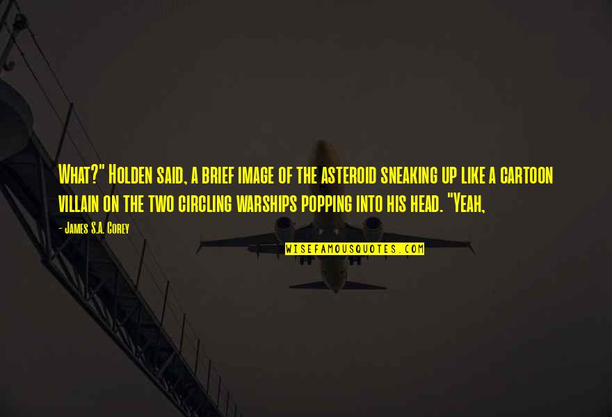 Up Cartoon Quotes By James S.A. Corey: What?" Holden said, a brief image of the