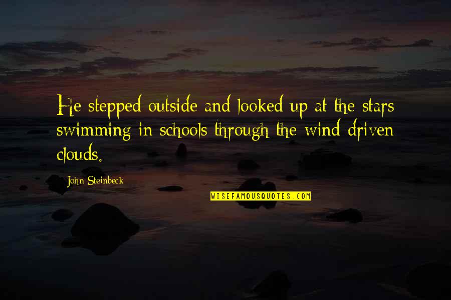 Up In The Clouds Quotes By John Steinbeck: He stepped outside and looked up at the