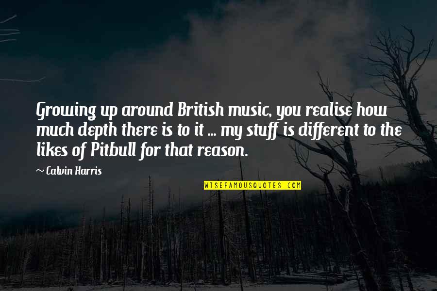 Up Likes Quotes By Calvin Harris: Growing up around British music, you realise how Up Likes Quotes By Calvin Harris: Growing up around British music, you realise how