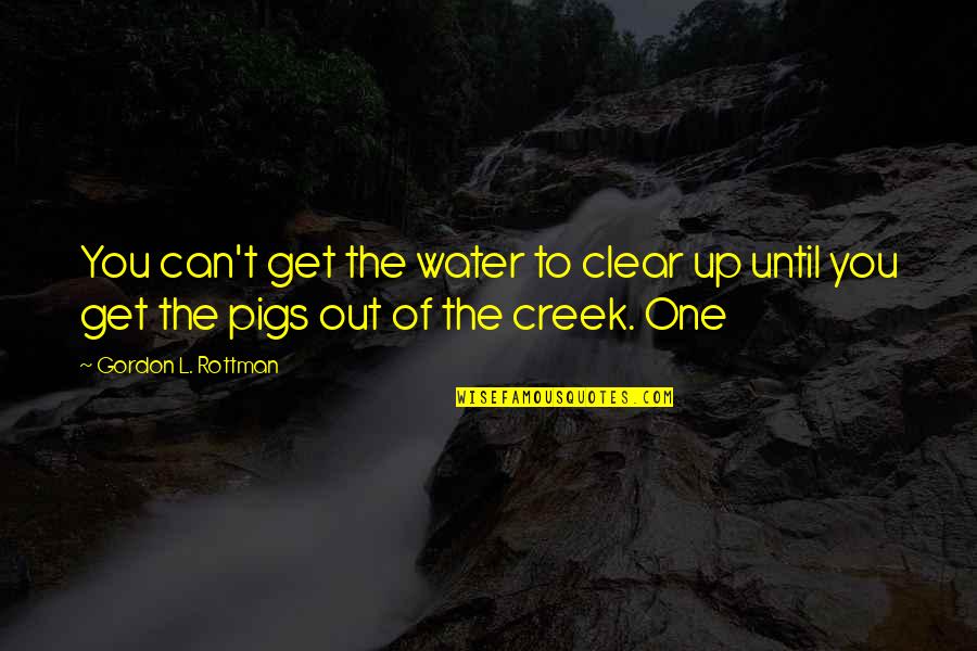 Up The Creek Quotes By Gordon L. Rottman: You can't get the water to clear up