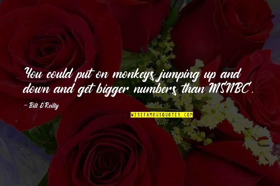 Up You Quotes By Bill O'Reilly: You could put on monkeys jumping up and