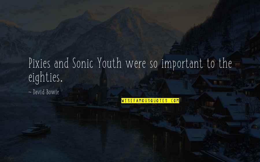 Upadhya Bandara Quotes By David Bowie: Pixies and Sonic Youth were so important to
