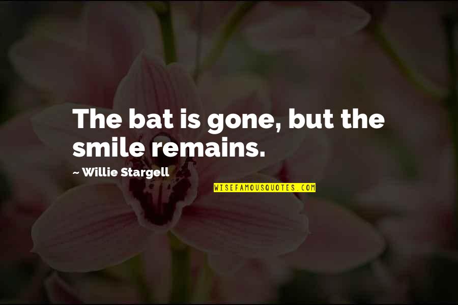 Upcoming Summer Quotes By Willie Stargell: The bat is gone, but the smile remains. Upcoming Summer Quotes By Willie Stargell: The bat is gone, but the smile remains.