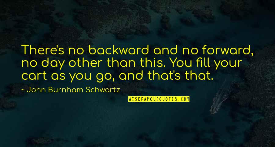 Upekkha Symbol Quotes By John Burnham Schwartz: There's no backward and no forward, no day
